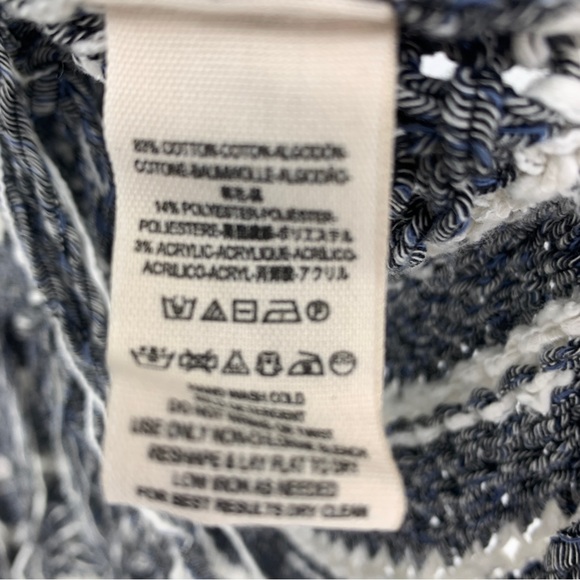 Free People Womens Small Folksong Midnight Striped Fringe Tunic OB475300 - Picture 5 of 12